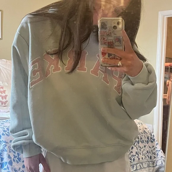 S/M Parke Birthday Varsity Mockneck (heritage) something blue + sprinkle - Picture 2 of 2